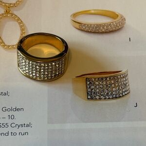 Touchstone Crystal Crystal Diamonds Ring in Gold